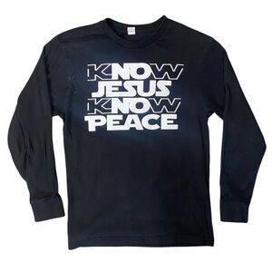 Know Jesus Know Peace No Jesus No Peace Long Sleeve in Men's